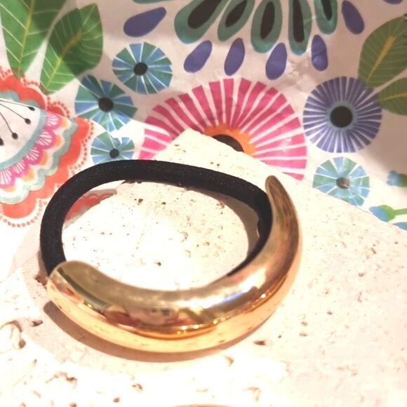 New ZARA 4pc Gold Ponytail Hair Rings - Picture 7 of 11